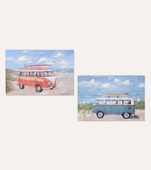 Cuadro Sea Side Furgoneta de MDF