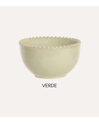 Bol Jiahua con Borde de Bolas Decorativas Gres