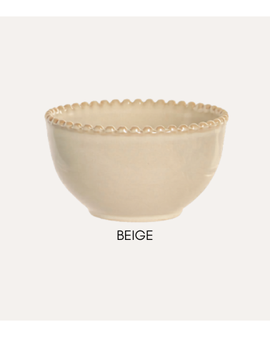 Bol Jiahua con Borde de Bolas Decorativas Gres