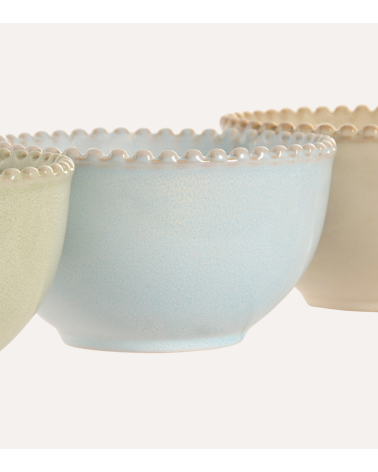 Bol Jiahua con Borde de Bolas Decorativas Gres