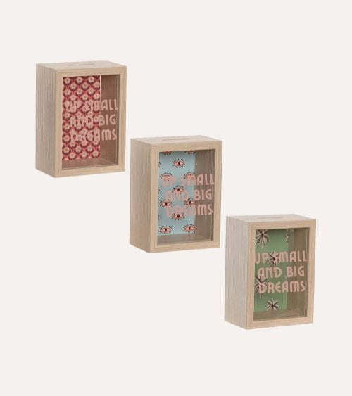 Hucha Marco para Pequeños y Grandes Sueños de MDF