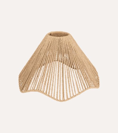 Pantalla Vito de Lámpara Colgante con Cuero Natural de Acero