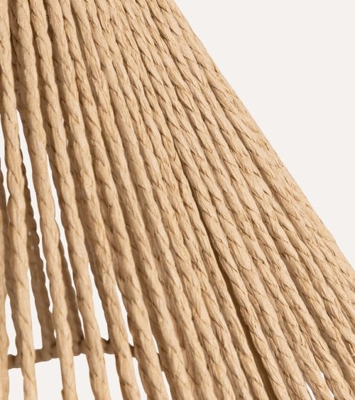 Pantalla Vito de Lámpara Colgante con Cuero Natural de Acero