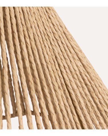 Pantalla Vito de Lámpara Colgante con Cuero Natural de Acero