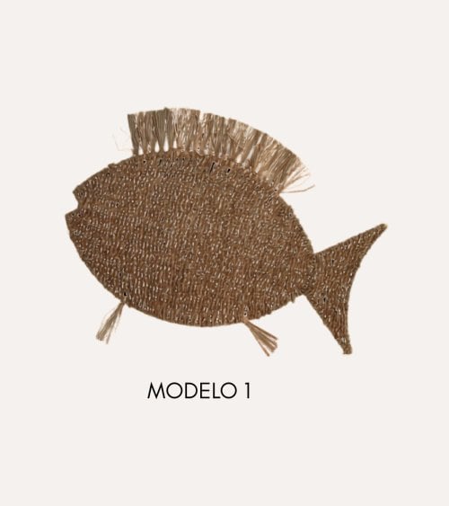 Decoración de Pared Sea Side Pez de Fibra Vegetal