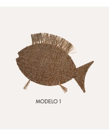 Decoración de Pared Sea Side Pez de Fibra Vegetal