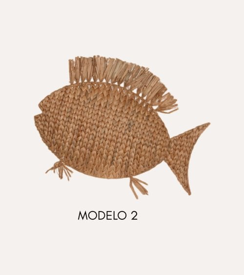 Decoración de Pared Sea Side Pez de Fibra Vegetal