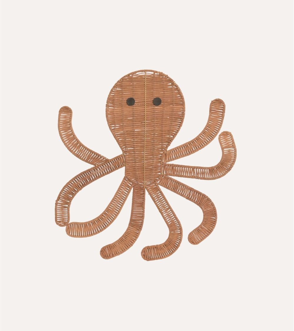 Decoración de Pared Pulpo de Ratán
