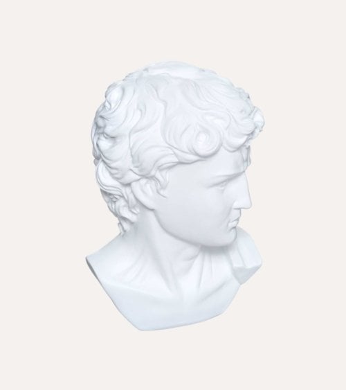 Figura Decorativa Cabeza de David de Poliresina
