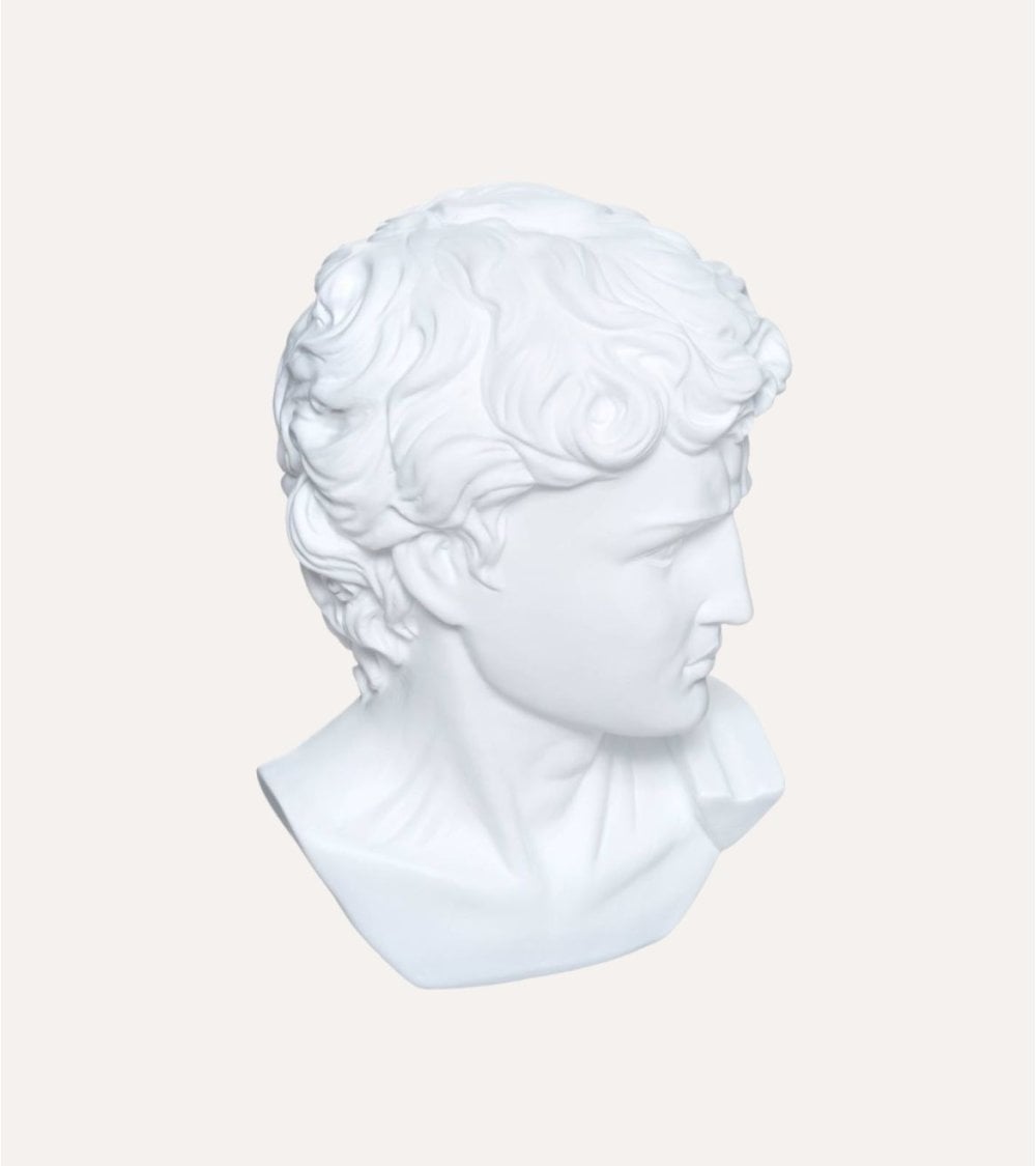 Figura Decorativa Cabeza de David de Poliresina