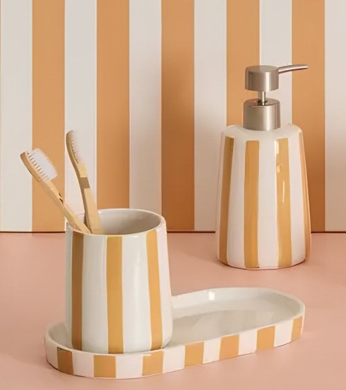 Vaso de Baño Portacepillos Strio de Dolomita