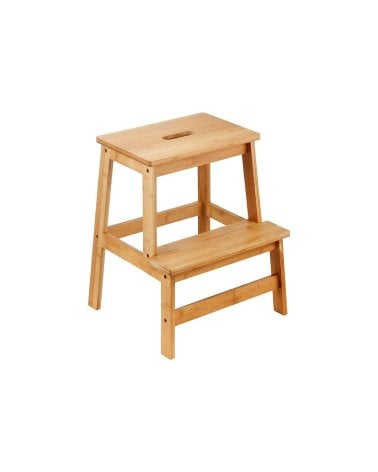 Reposapiés en Bambú con Dos Escalones-1