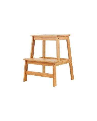 Reposapiés en Bambú con Dos Escalones-2