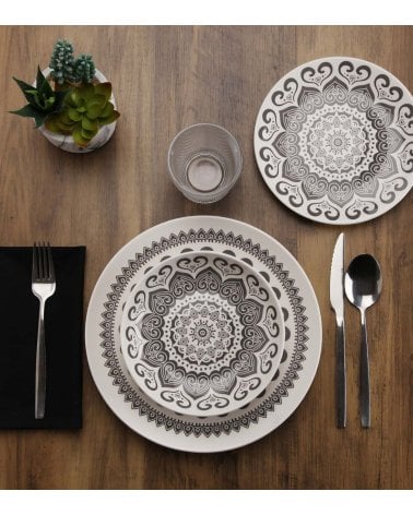 Vajilla de 18 Piezas Huhana de Porcelana
