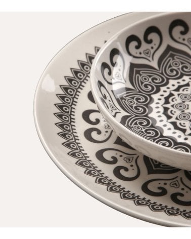 Vajilla de 18 Piezas Huhana de Porcelana