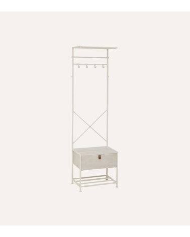 Perchero Tissa con 4 Barras de Acero y Metal