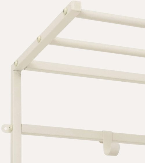 Perchero Tissa con 4 Barras de Acero y Metal