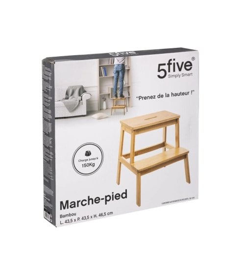 Reposapiés en Bambú con Dos Escalones-4