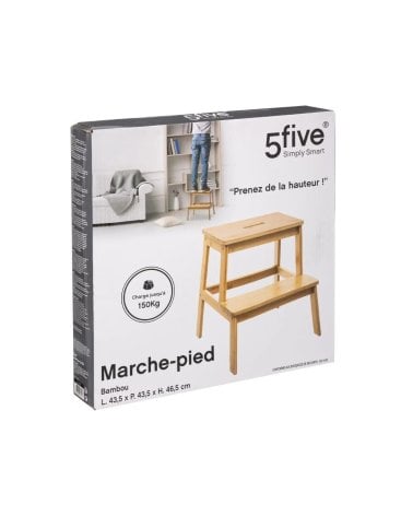 Reposapiés en Bambú con Dos Escalones-4