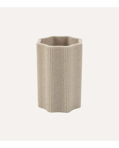 Vaso de Baño Portacepillos Estilo Arena de Poliresina