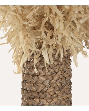 Palmera Decorativa de Fibra Natural y Metal