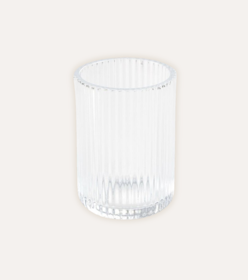 Vaso de Baño Rayado de Cristal