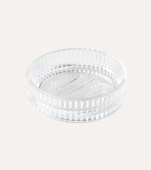 Jabonera de Baño a Rayas de Cristal