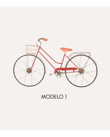 Decoración de Pared Bicicleta con Cesta de Metal