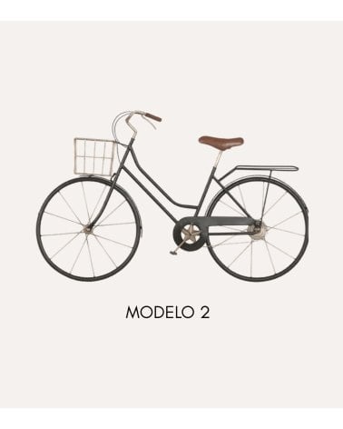 Decoración de Pared Bicicleta con Cesta de Metal