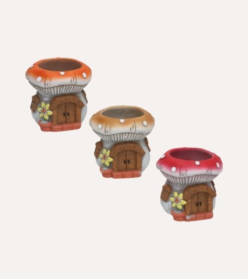 Macetero Decorativo Seta de Cemento