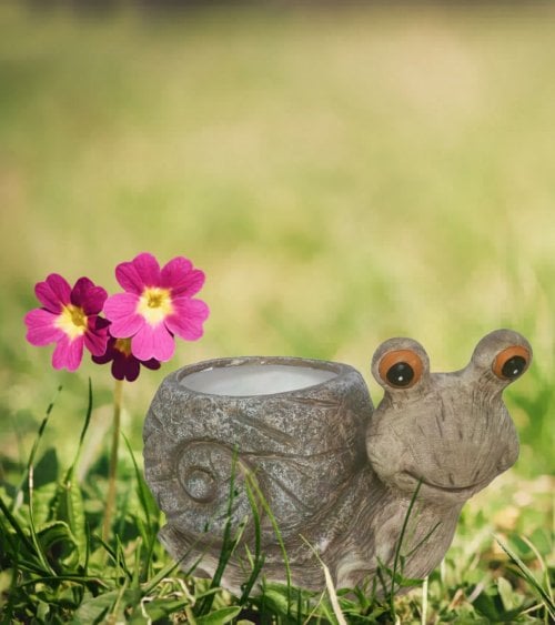 Macetero Decorativo Caracol de Terracota