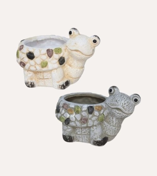 Maceta Decorativa Tortuga Sonriente de Terracota