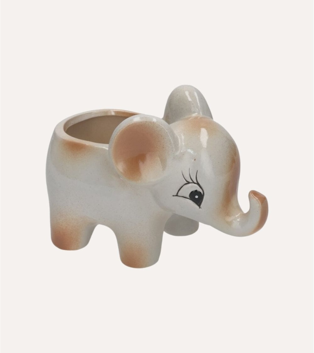 Maceta Decorativa Elefante de Porcelana