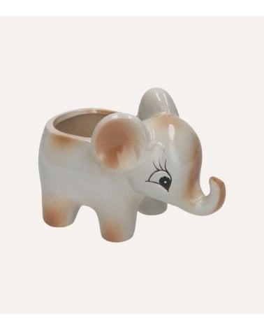 Maceta Decorativa Elefante de Porcelana