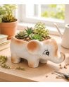 Maceta Decorativa Elefante de Porcelana