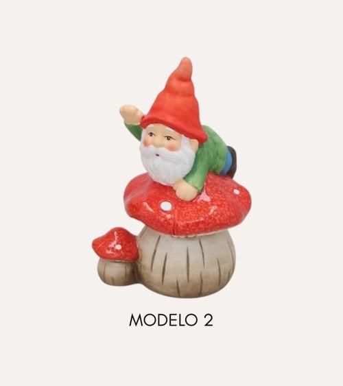 Figura Decorativa Alicia Gnomo en Seta de Terracota