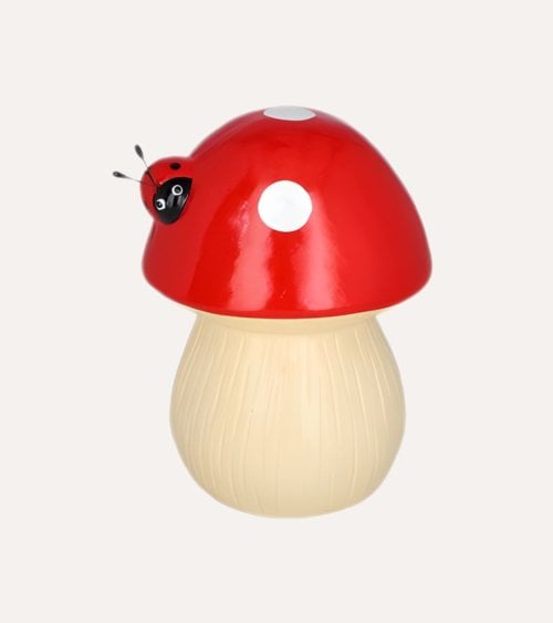 Figura Decorativa Seta Klein con Mariquita de Terracota