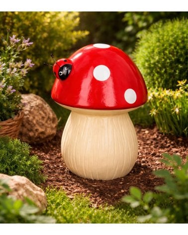 Figura Decorativa Seta Klein con Mariquita de Terracota