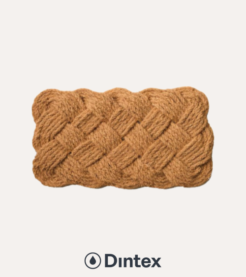 Felpudo Galleta Trenzado de Fibra Vegetal