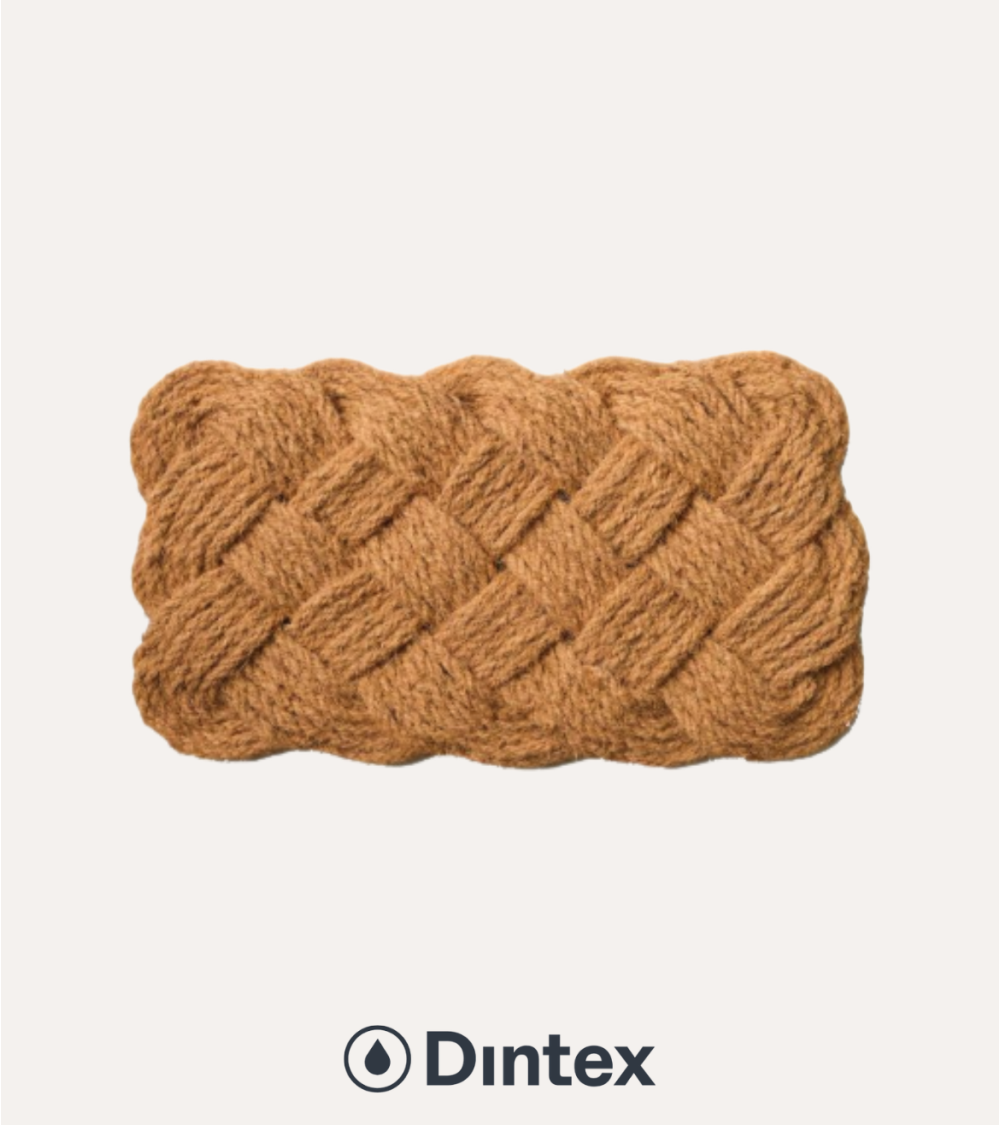 Felpudo Galleta Trenzado de Fibra Vegetal