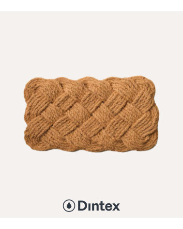 Felpudo Galleta Trenzado de Fibra Vegetal