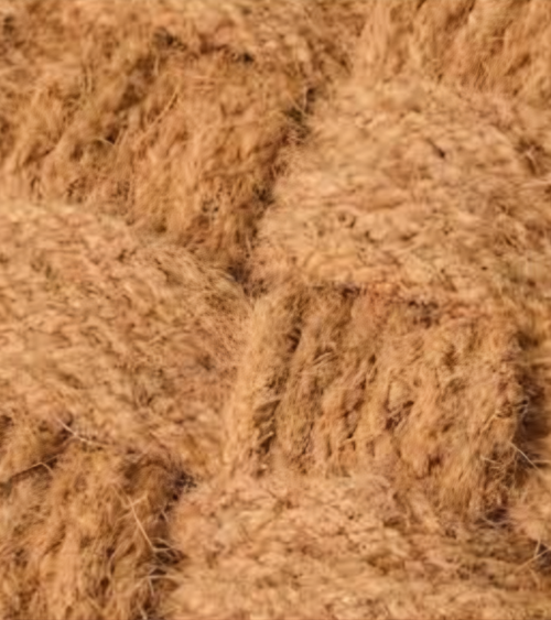 Felpudo Galleta Trenzado de Fibra Vegetal