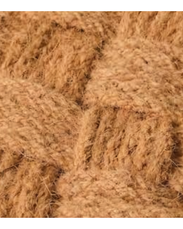 Felpudo Galleta Trenzado de Fibra Vegetal