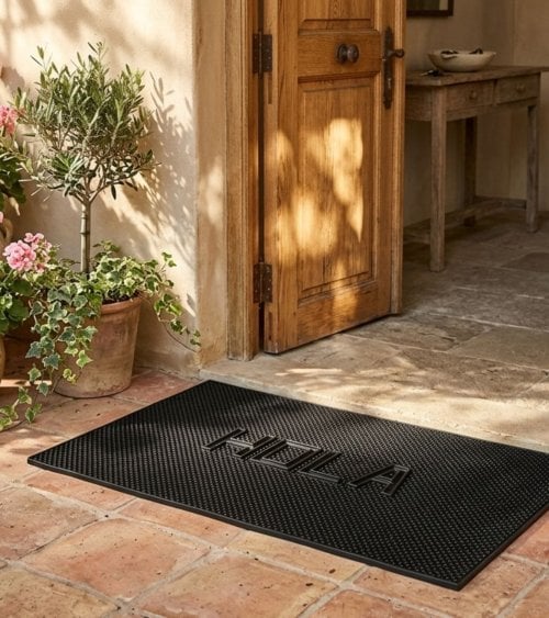 Felpudo Hola Dentado de Goma