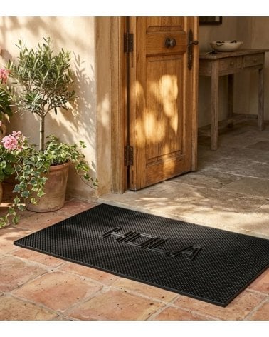 Felpudo Hola Dentado de Goma