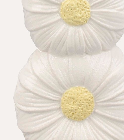Jarrón Florysia de Margaritas Apiladas de Gres