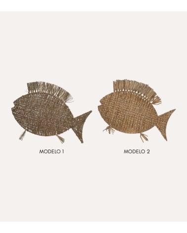 Decoración de Pared Pez Sea Side de Fibra Vegetal