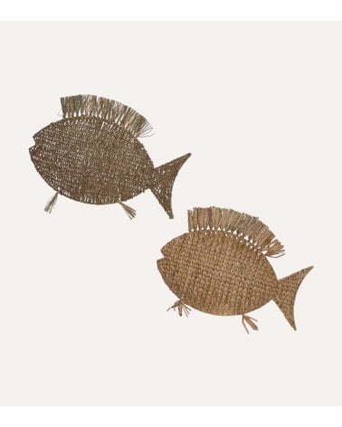 Decoración de Pared Pez Sea Side de Fibra Vegetal