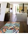 Alfombra Estampada Estilo Azulejo de Nylon