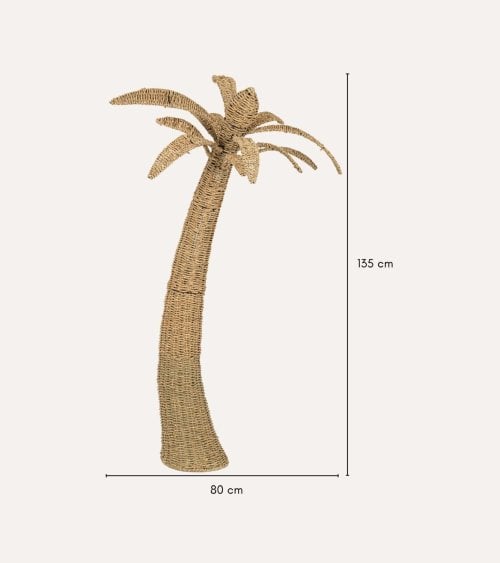 Palmera Decorativa Shiney de Fibra Natural y Metal